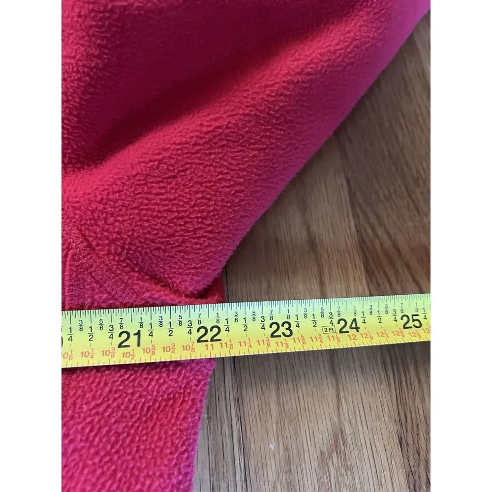 The North Face Fleece Pullover Sweater Mens Red 1/4 Zip Long Sleeve Sweatshirt L